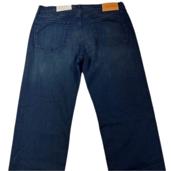 Calvin Klein Jeans Mens Boston Blue Standard Straight-Fit Stretch pants - Picture 4 of 16